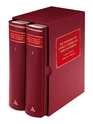 cover image of Dictionary of Early American Philosophers